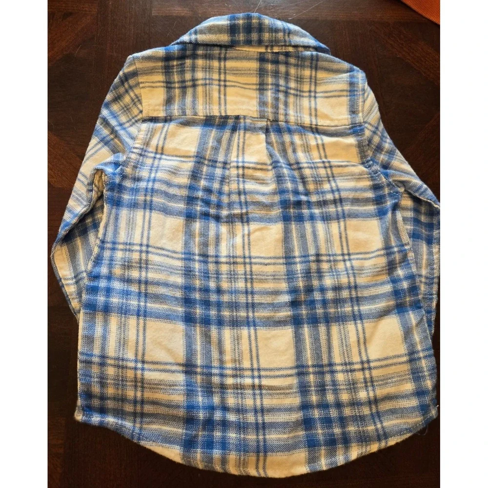 OshKosh B'gosh & Cat & Jack Toddler Boys 3T Button Down Shirt Lot Pine Plaid